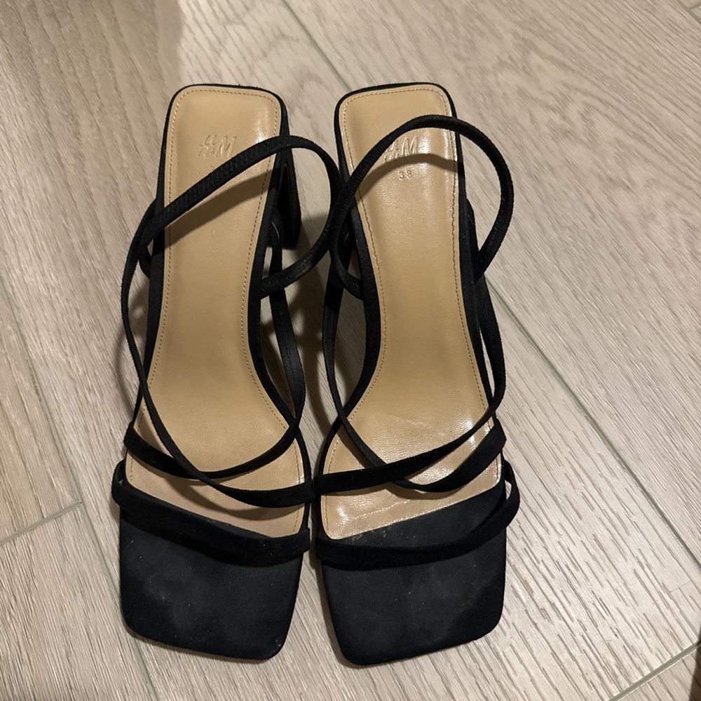 H&M Black Strappy Heels